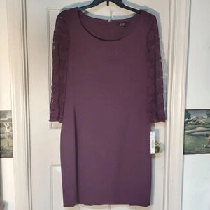 New with tag Alex Marie Dress. Color, eggplant. Size 12